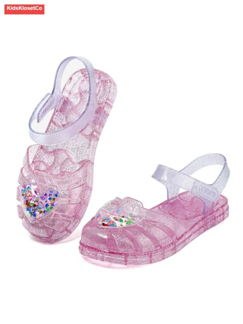 Girls Soft Sole Jelly Sandals Closed Toe Comfortable Princess Summer Dress
